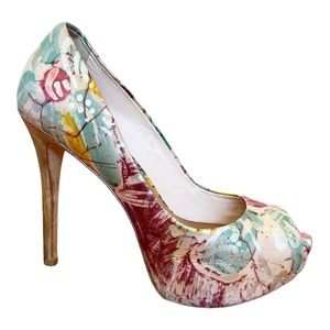 ALDO Leather Colorful Open Toe Heels size 38